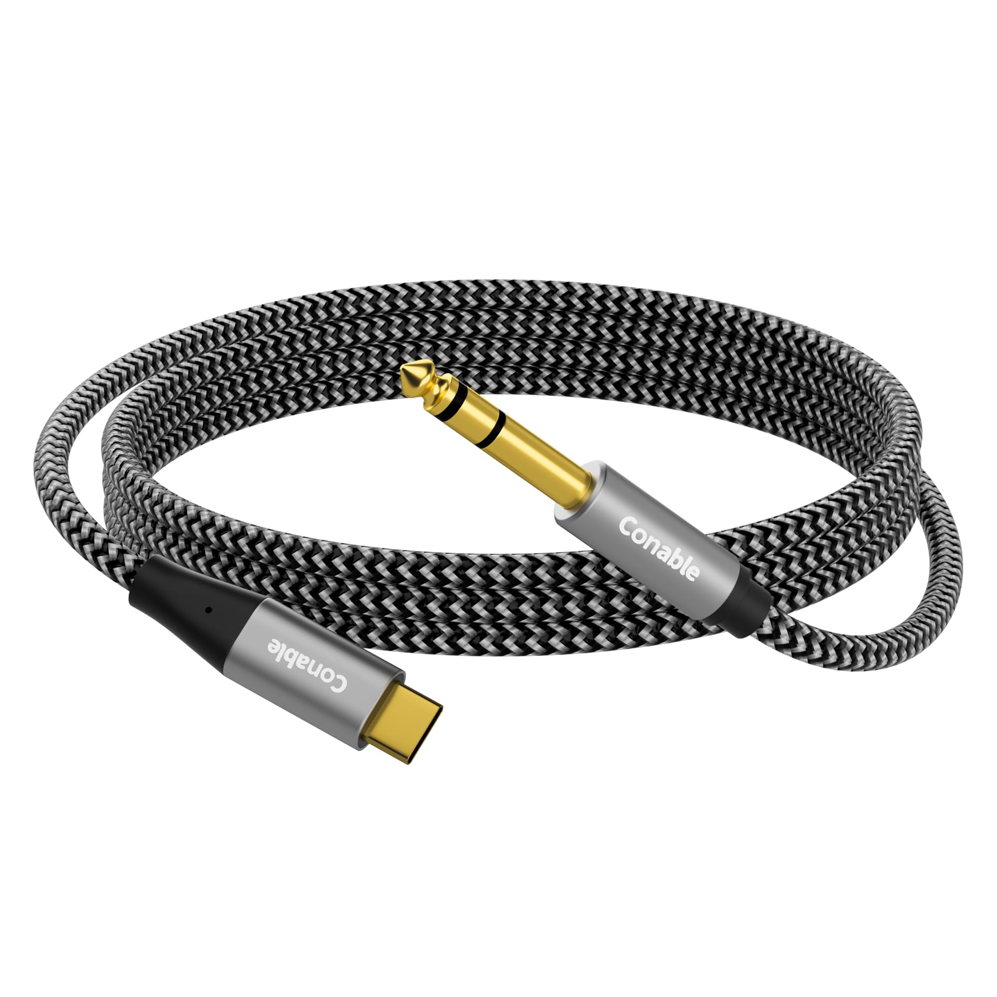 Photo 1 of USB C to 6.35mm TRS Stereo Audio Cable 15 FT, Unidirectional USB Type-C to 1/4" Aux Jack Cord, DAC Chip, for Phone, Amplifier, Speaker, Headphone, Only audio output, Not for Recording/Charging/Calling