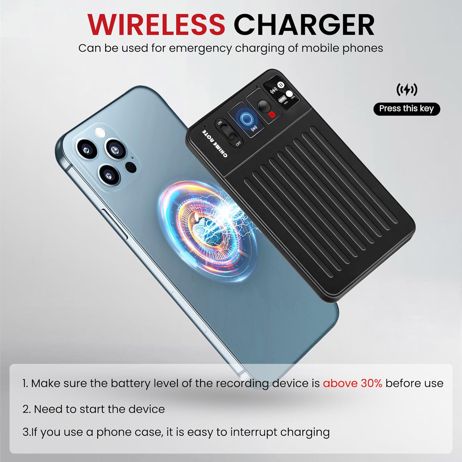 AI Voice Recorder,Magnetic Voice Recorder with Transcribe & Summarize Empowered by ChatGPT,Digital Voice Recorder for Lectures, Meetings, Calls,Portable Audio Recorder Support 107 Languages (Black)