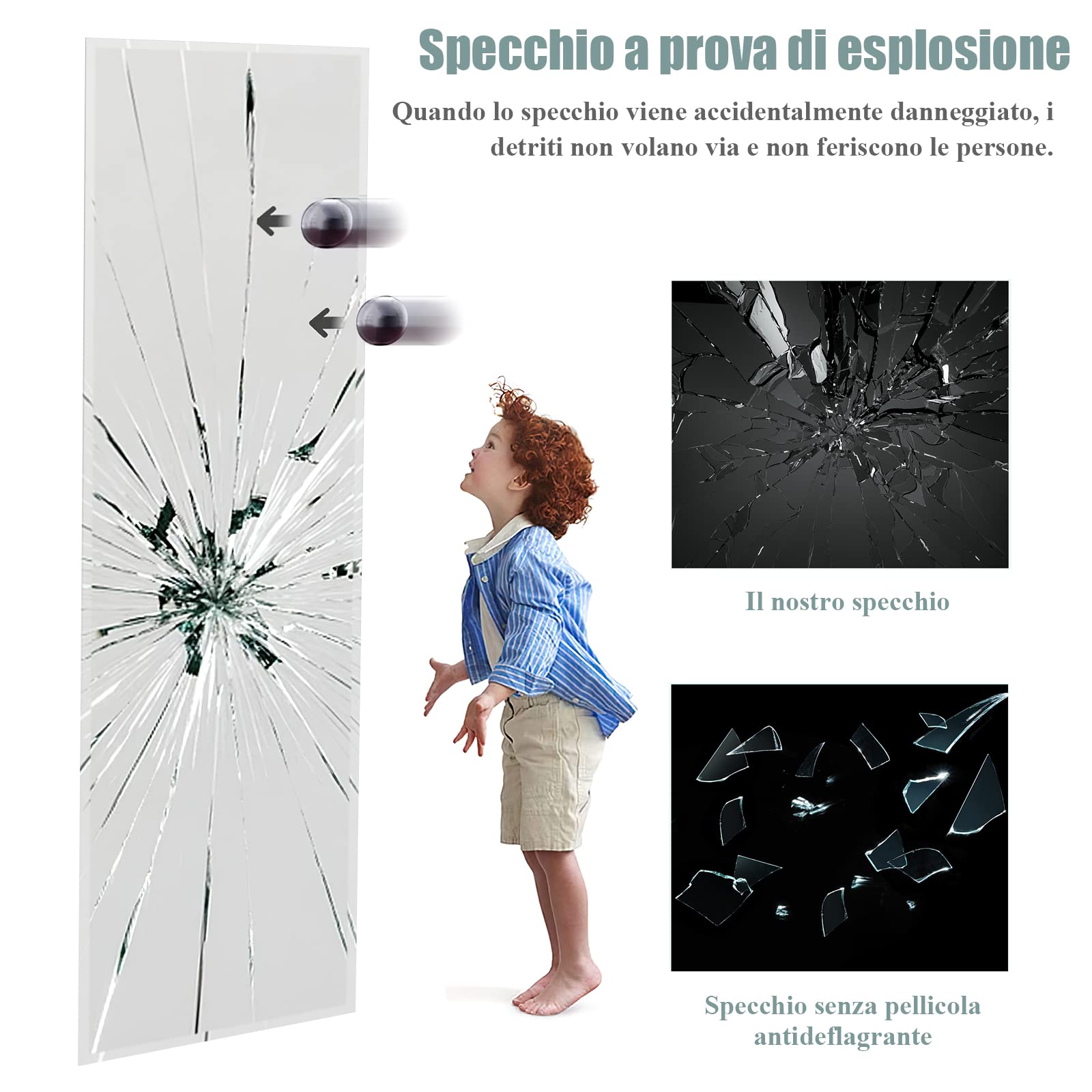 COSTWAY Specchio da Parete 110 x 38 cm, Specchio Rettangolare Montato a Parete, Specchio a Figura Intera per Guardaroba Corridoio Soggiorno