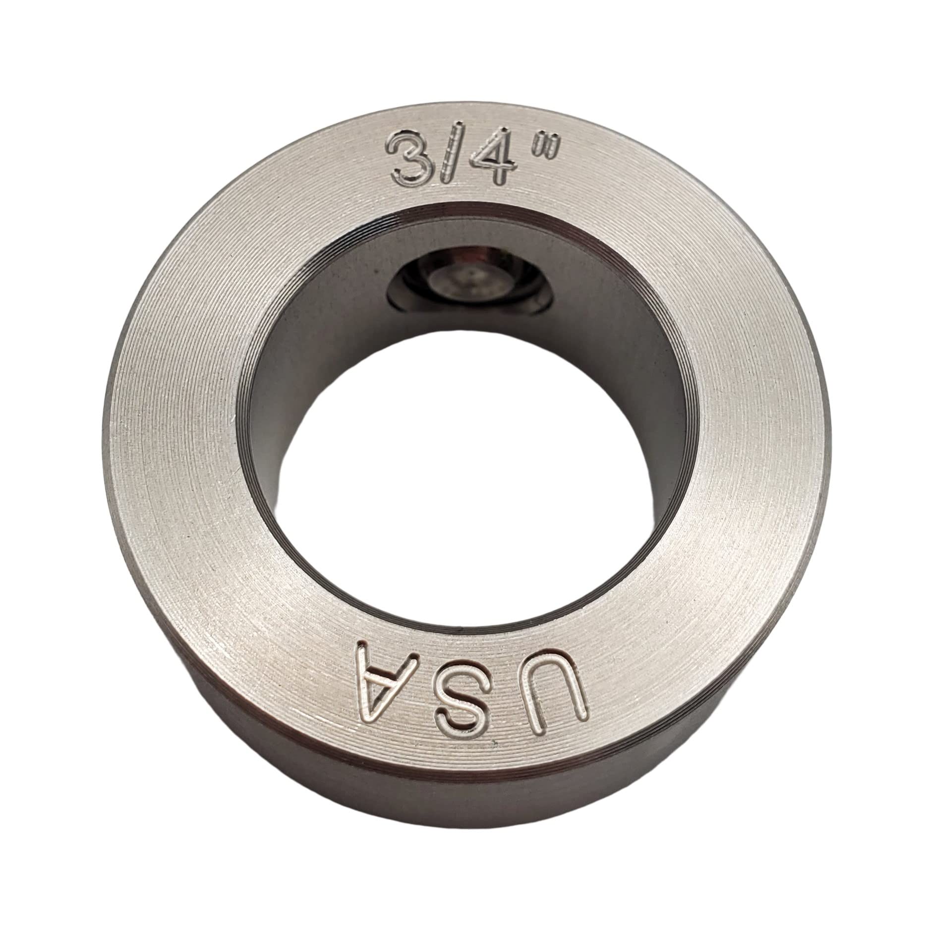 Diámetro del orificio de 0.75 pulgadas - Juego de collar del eje del tornillo - Acero inoxidable 303 (paquete de 4)