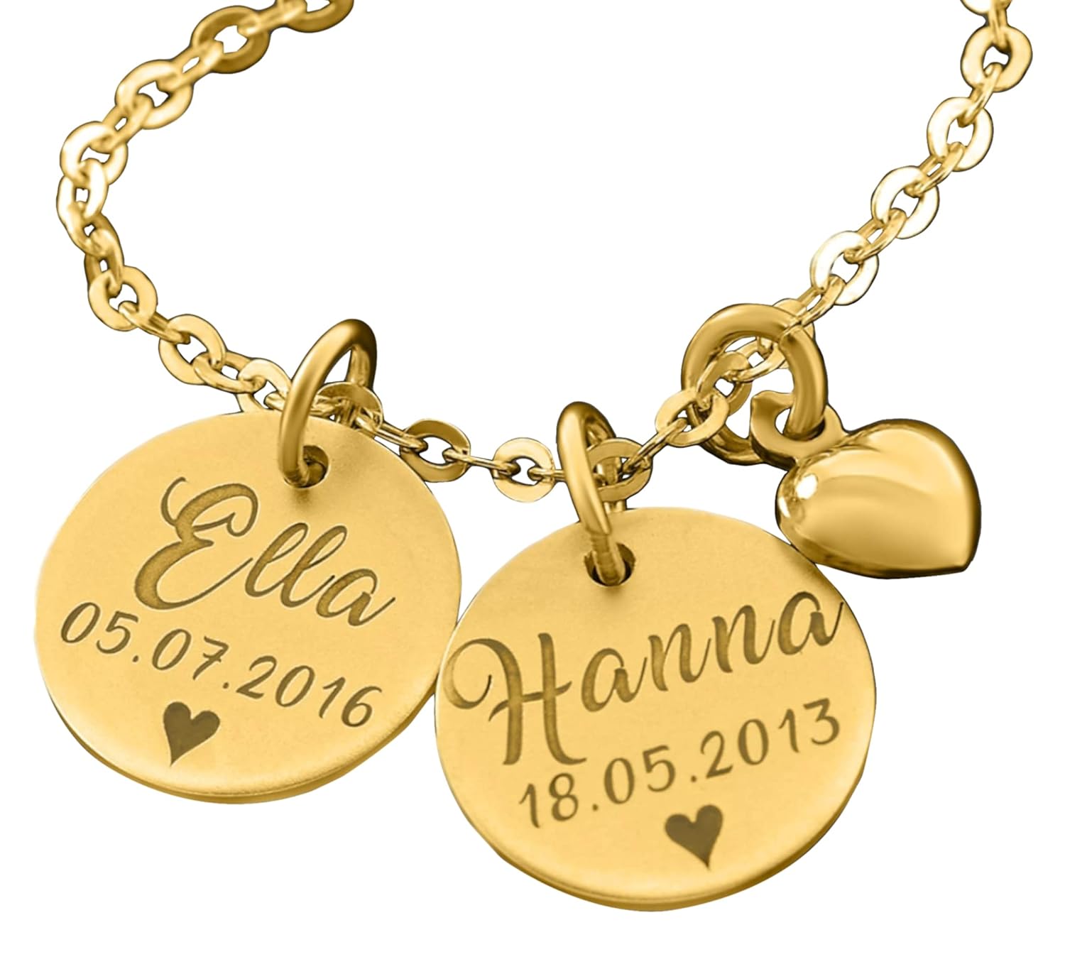 Familienkette Mit Kindernamen OUR SMALL UNIT 925 Silber Gravurschmuck