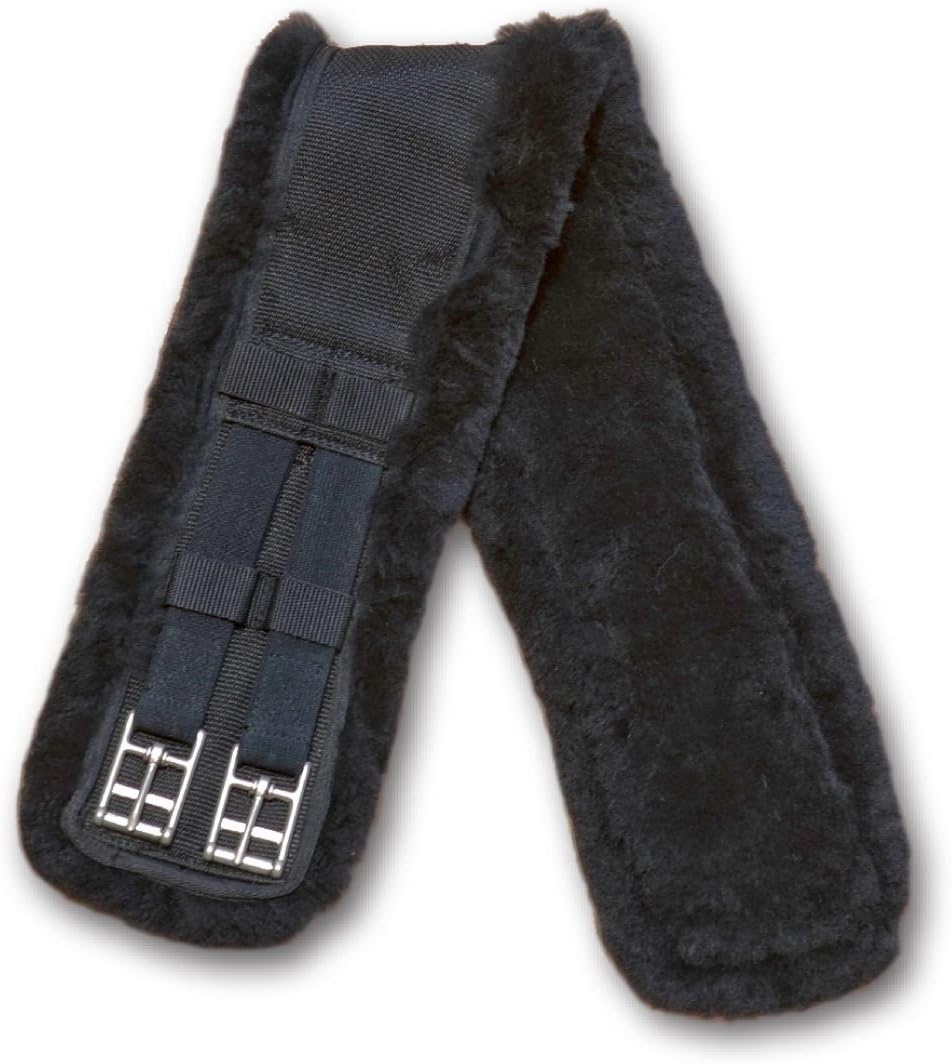 EOUS Sheepskin DR Girth (Black, 28Inch) Horse Girths