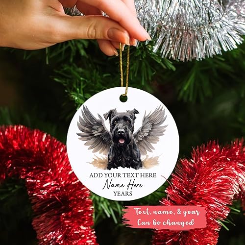 Vista 19 de Adorno conmemorativo personalizado de Bulldog Inglés – Alas de ángel, regalo de Navidad personalizado para perro, mamá y papá Adorno de Bulldog