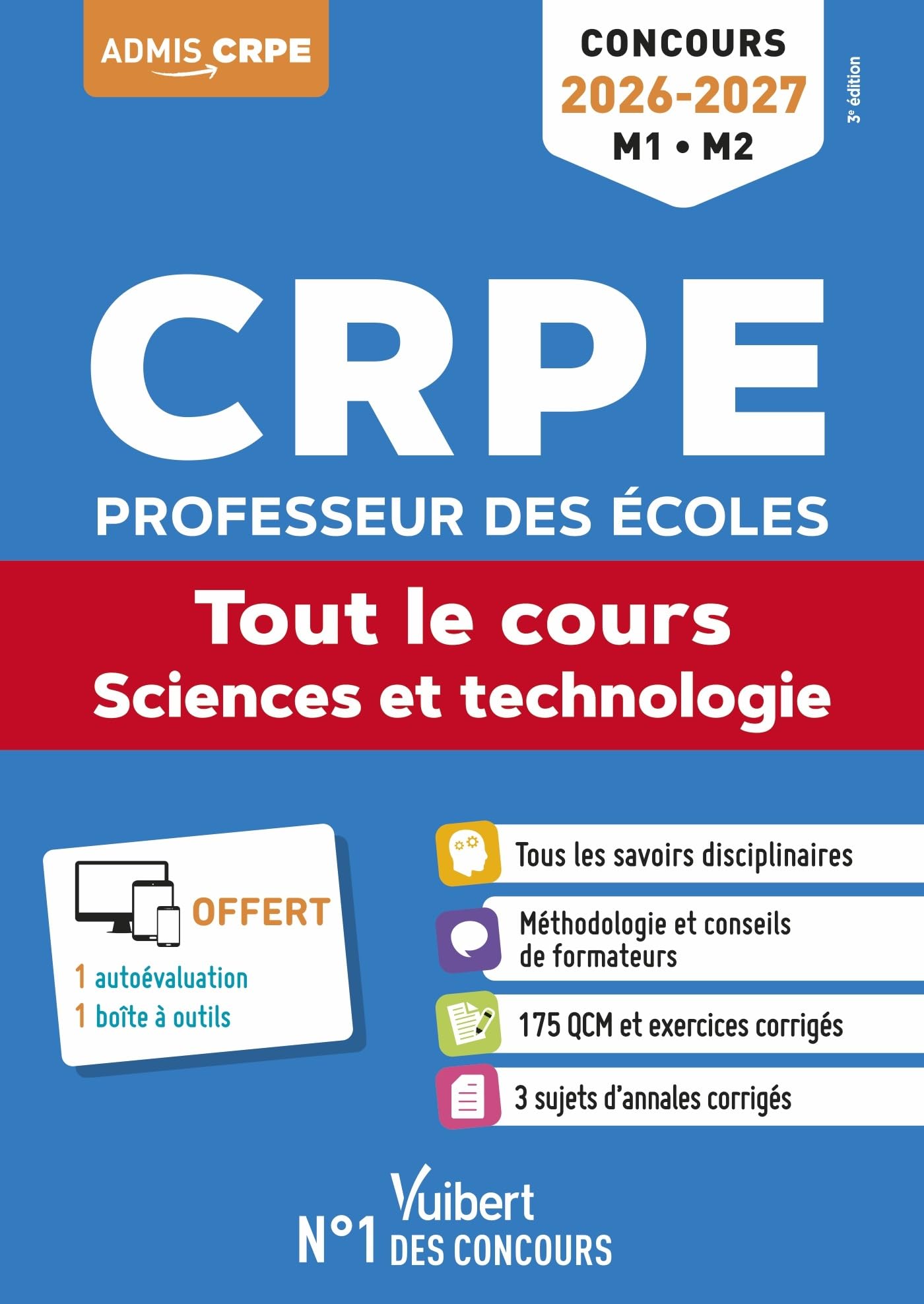 CRPE 2026-2027 - Sciences et technologie - Tout le cours (M1 et M2): Concours Professeur des écoles - Admissibilité - Epreuve écrite d’application