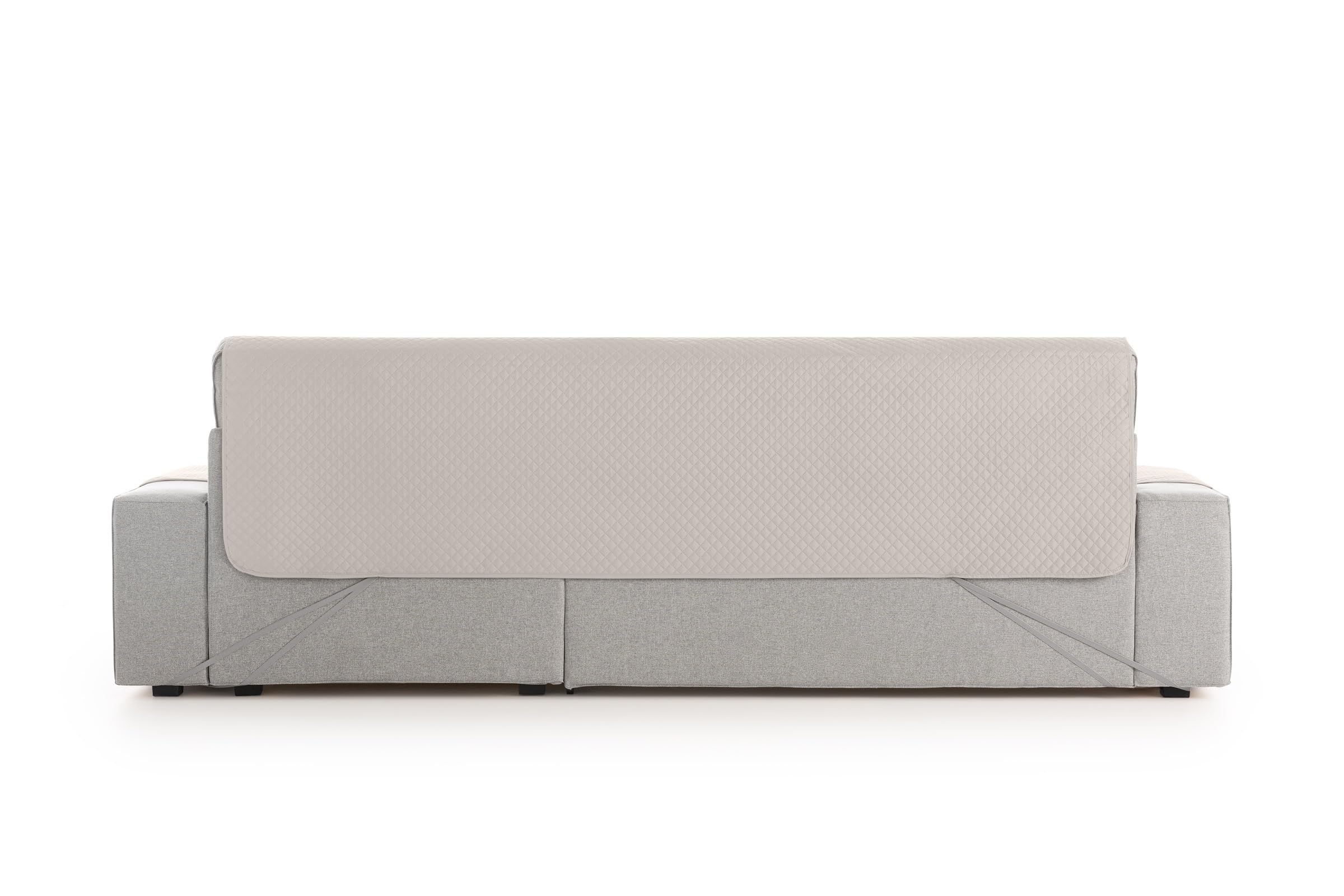 Textilhome Copridivano 3 Posti con Penisola Destro Adele – Trapuntato Reversibile Universale Avorio | Copri divano Angolare 240 cm, Salvadivano Antigraffio per Gatti, Antimacchia