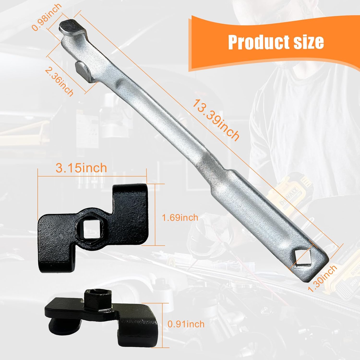 Wrench Extender Tool Bar, Breaker Bar Set Leverage Wrench, Ratcheting Breaker Bar Set for 1/2 Inch Drive Universal Wrench Extension Adaptor Extend Wrenches (Extension Kit Tool Set)