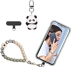 Silicone Beaded Mobile Phone Chain with Practical Clip, Mobile Strap Hanging, Wrist Chain with Durable Wrist Strap