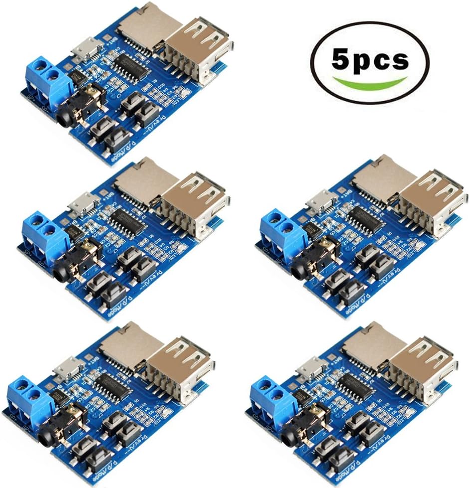 AuBreey 5pcs/lot TF card U disk MP3 Format decoder board module amplifier decoding audio Player