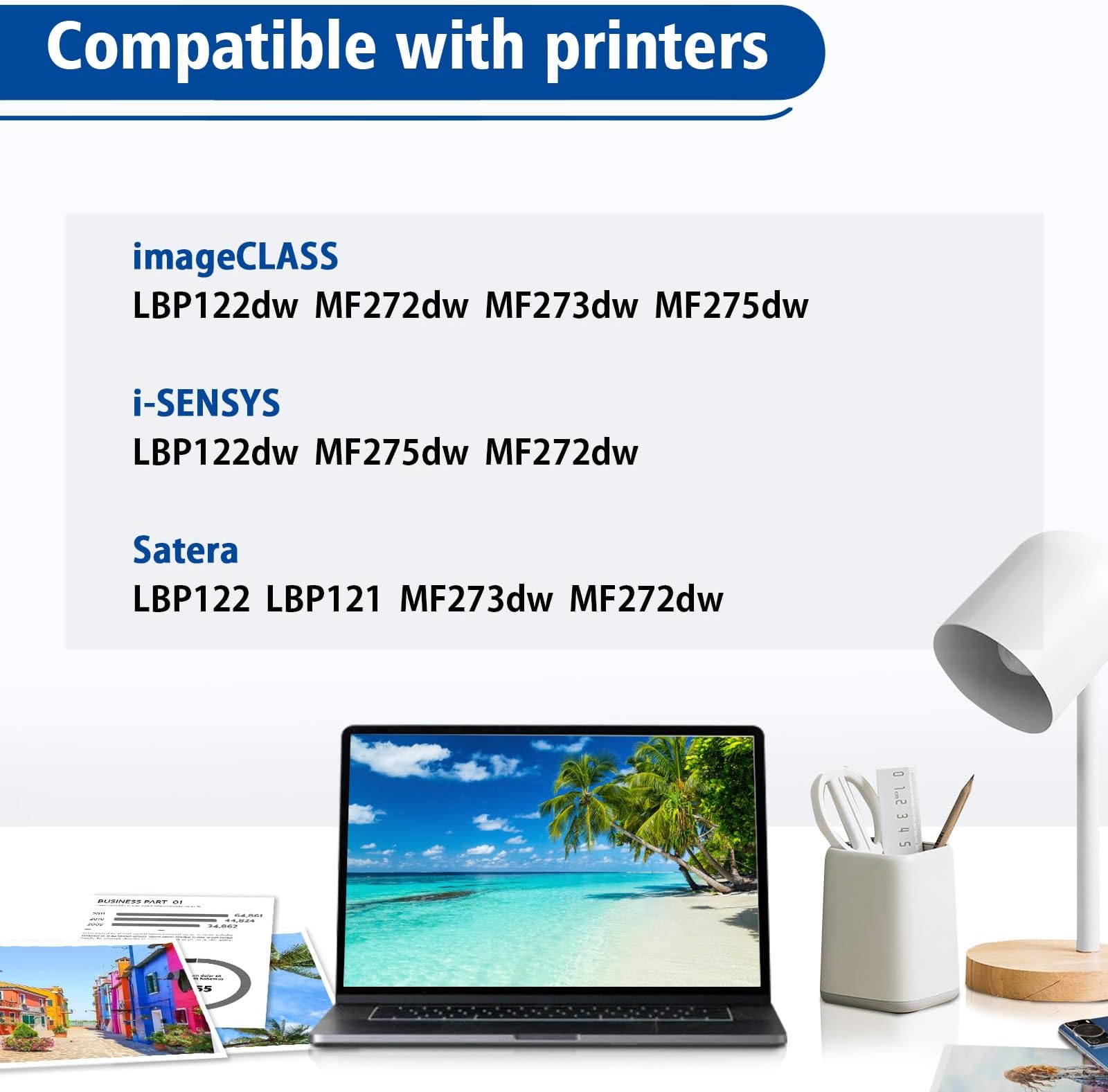 High-Capacity 071 Toner Cartridge (1200 Pages) - Replacement for Canon 071/071H - Compatible with imageCLASS LBP121/LBP122/LBP122dw & MF270/MF272/MF273/MF275 Series Printers