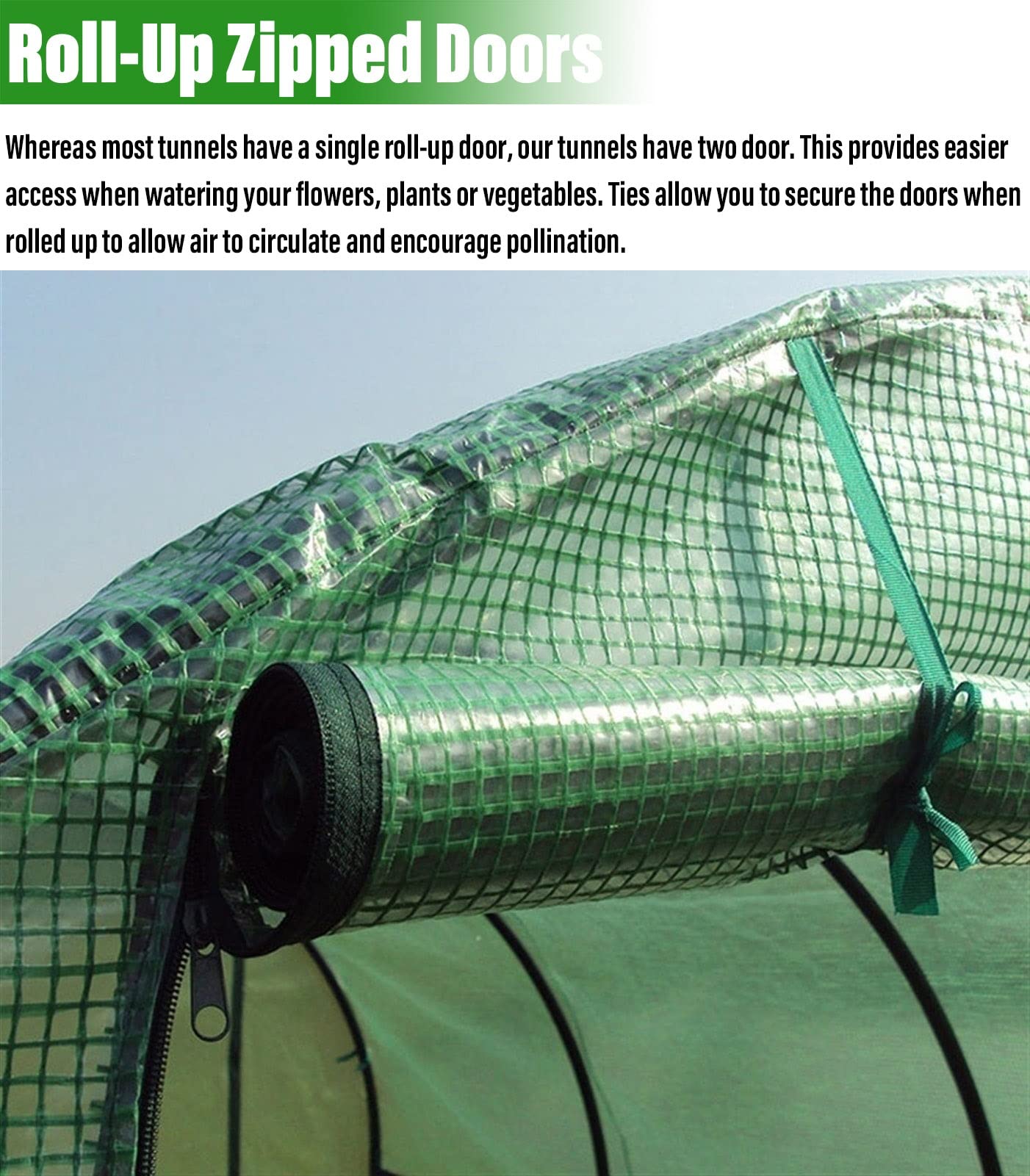Serra da Giardino Tunnel Di grandi dimensioni Case verdi per Esterno Robusto, Polytunnel Serre con robusto telaio in acciaio, All'aperto Giardinaggio Pomodoro vegetale casa calda, 3m/2m di lunghezza
