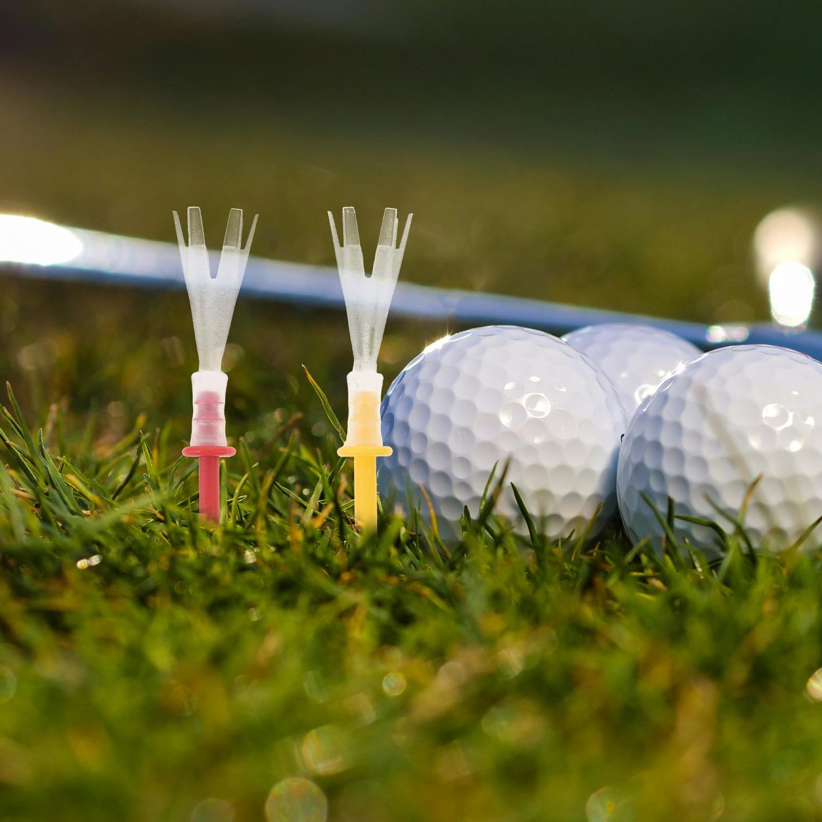 Abaodam Tees de Golf pour Drives Plus Droits en Plastique Incassables Lot de 16 Swing Constant, Tees de Golf Réutilisables Couleur Aléatoire pour Practice et