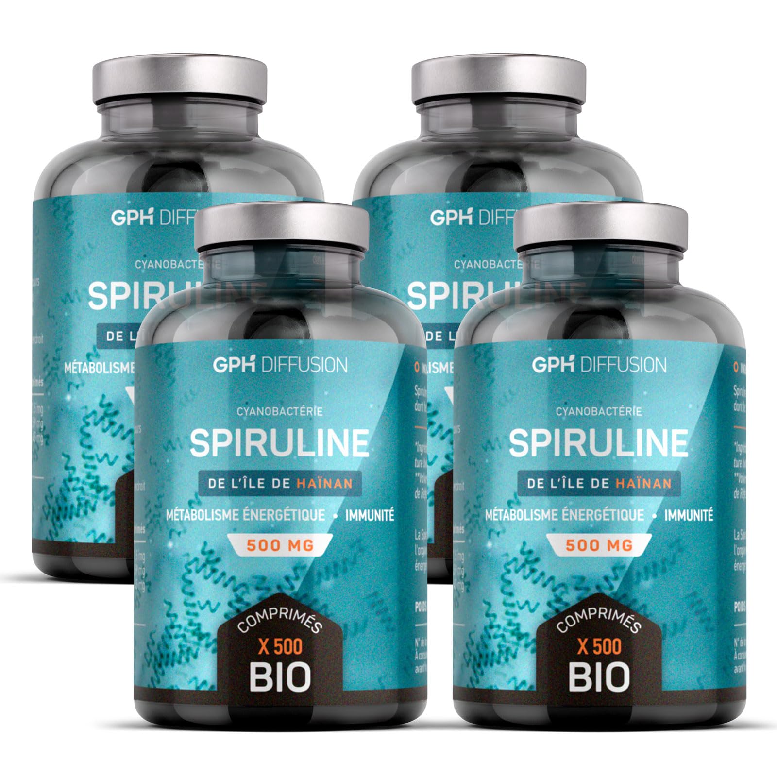 Spiruline Bio 500 mg - 2000 Comprimés