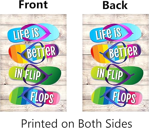 Miniatura 2 de Bandera de jardín de verano de 12 x 18 pulgadas, letrero de doble cara para playa y piscina, decoración de fiesta, decoración de temporada rústica