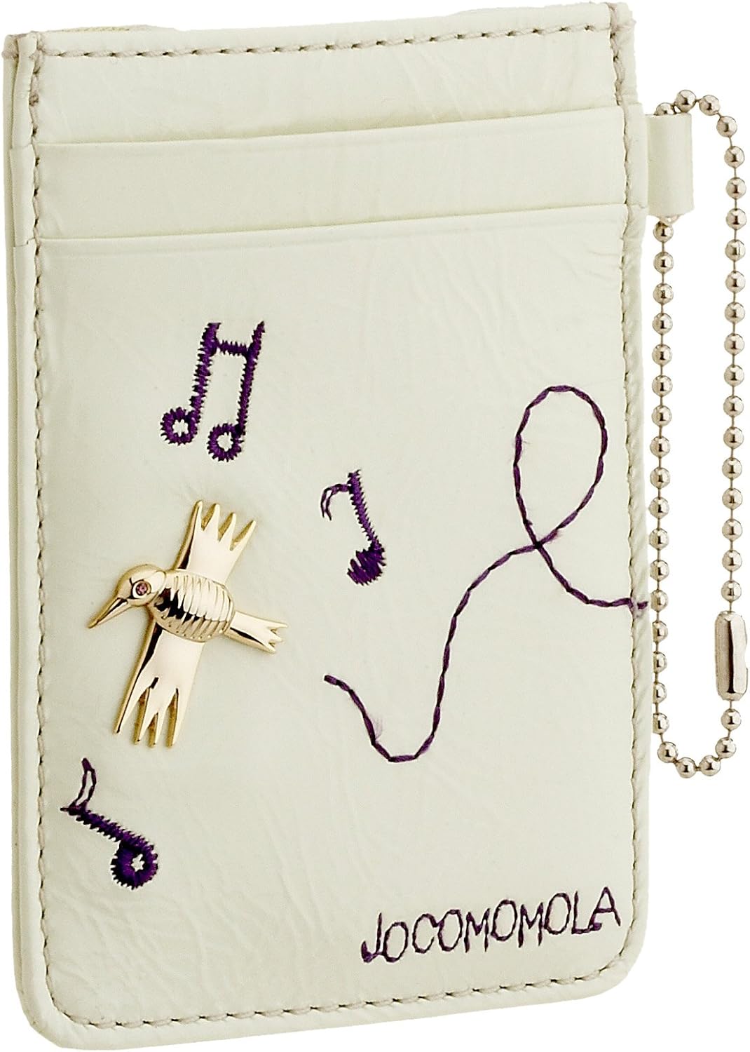 [hokomomora] Ruth Cowhide sixeburonenameru Pass Holder 5385504 - white -