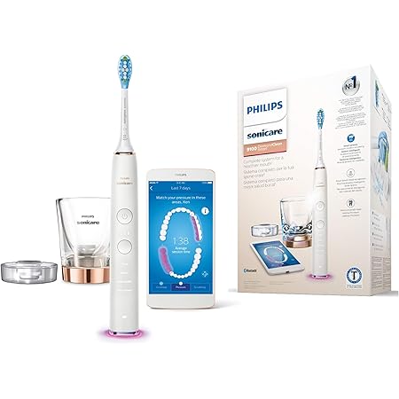 Philips Sonicare Diamondclean Smart Hx9901 63 Spazzolino Elettrico Sonico Connesso All App Con 1 Testina 4 Modalita E Bicchiere Di Ricarica Oro Rosa Amazon It Salute E Cura Della Persona