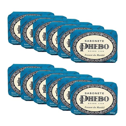 Phebo Sabonete, Frescor Da Manhã, 90g, 12 Unidades