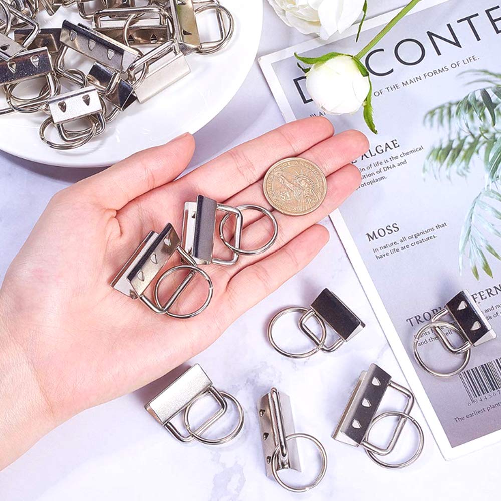 Lot De 20 Porte-clés De 15 Cm En Acier Inoxydable Avec Anneaux Pour La