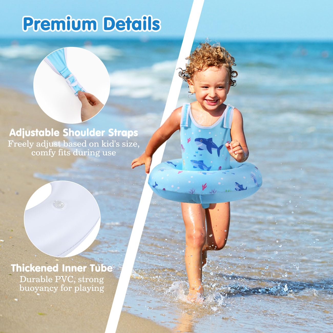 Infant Life Jacket 0-30 Lbs HEY! SPLASH Swim Vest For Age 3-6