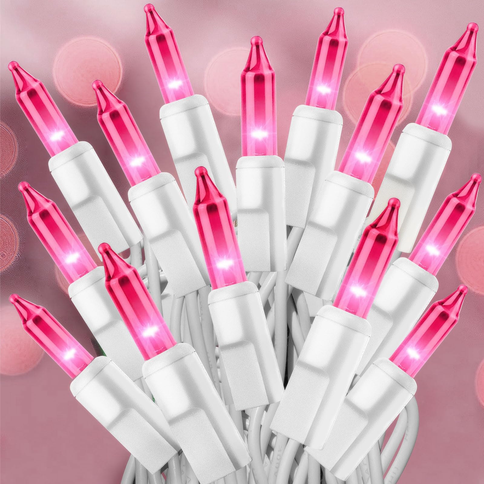 CXLHO Pink String Lights 33Ft