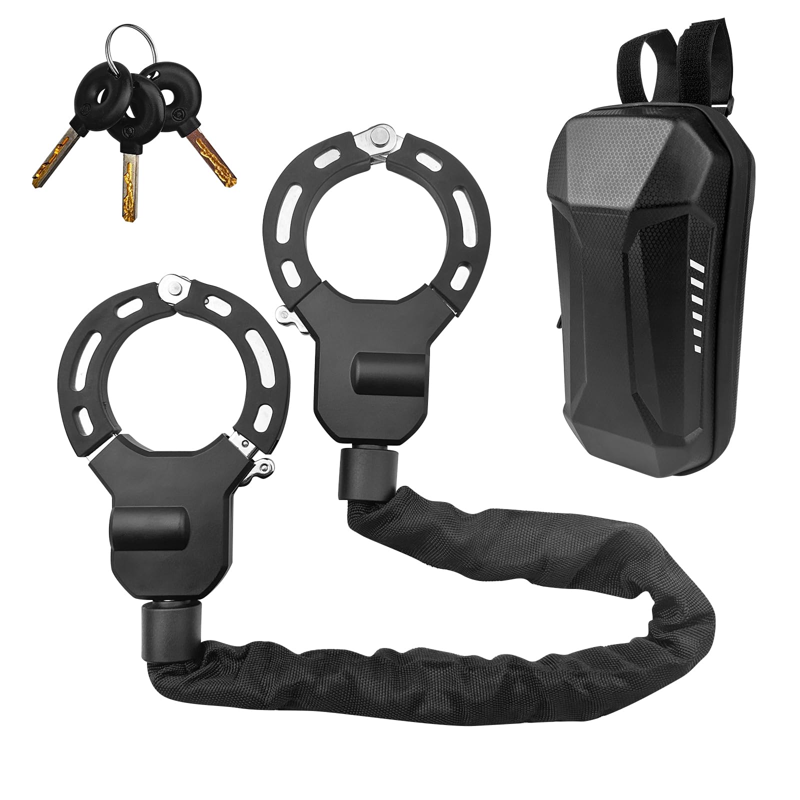 Electric Scooter Lock 8 mm, Anti-Theft Electric Scooter, Chain Padlocks, Handcuffs Lock with Key and Waterproof Bag, Anti-Theft Padlocks, Bicycle Chain for Scooters