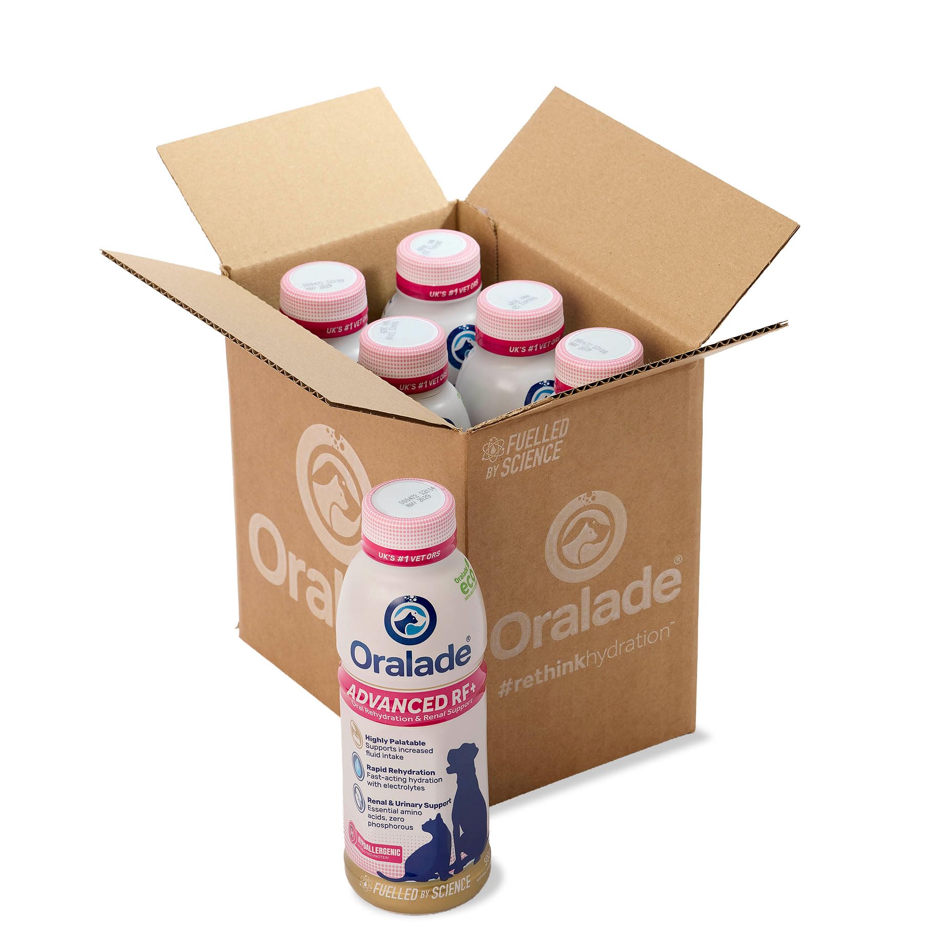oralade Advanced RF+ Katze | 6 x 330 ml | Ergänzungsfuttermittel für Katzen | Zur Unterstützung bei Nierenerkrankungen | Enthält wichtige Elektrolyte, Flüssigkeiten und Aminosäuren