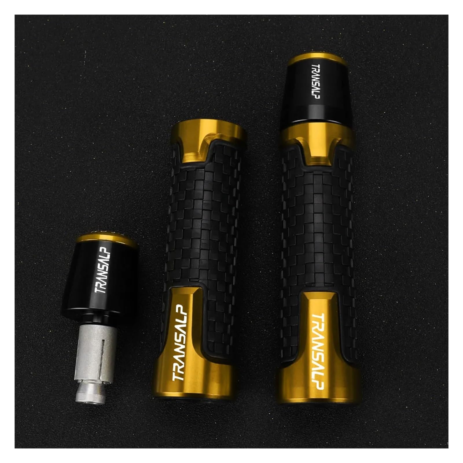 Gummigriffe für Motorräder Für TRANSALP 600, 650, 700 Und XLV650 (Baujahre 1995–1999) Motorrad-Lenkergriffe Aus CNC-gefrästem Aluminium