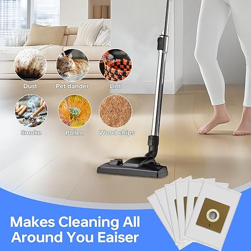 Miniatura 4 de Paquete de 12 bolsas de vacío NEN170 compatibles con aspiradora Eureka NEN170, reemplazo de bolsas de polvo de microfiltración especializadas