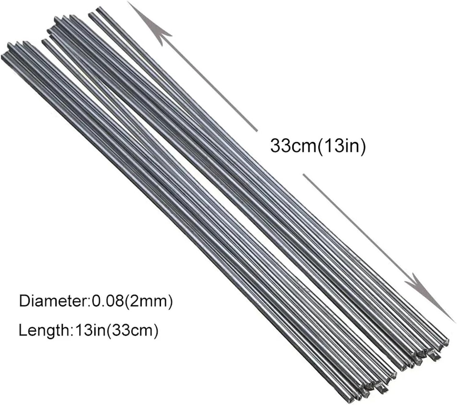 30Pcs No Solder Powder Welding Rods Bars Low Temperature Aluminum Flux Cored Wiring Steel Copper Aluminum Soldering Tools(2.0mm x 330mm)