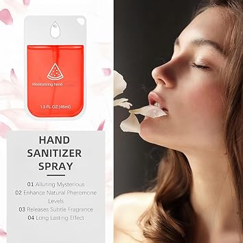 2PCS Mist Hydrating Hand Sanit/izer Spray,Hand Sani/tizer Spray,Refreshing Hydrating Sani/tizer,Power Mist Han/d Sanit/iser,Portable Travel Size(Strawberry flavor + watermelon flavor)