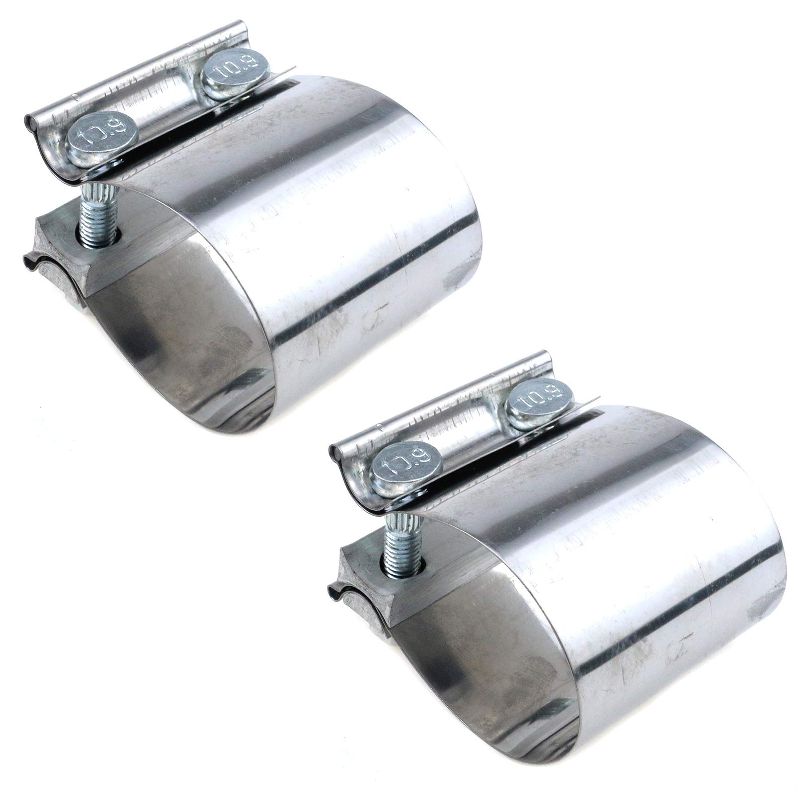 Buy Quluxe 2.5 Inch Stainless Steel Butt Joint Exhaust Band Clamp