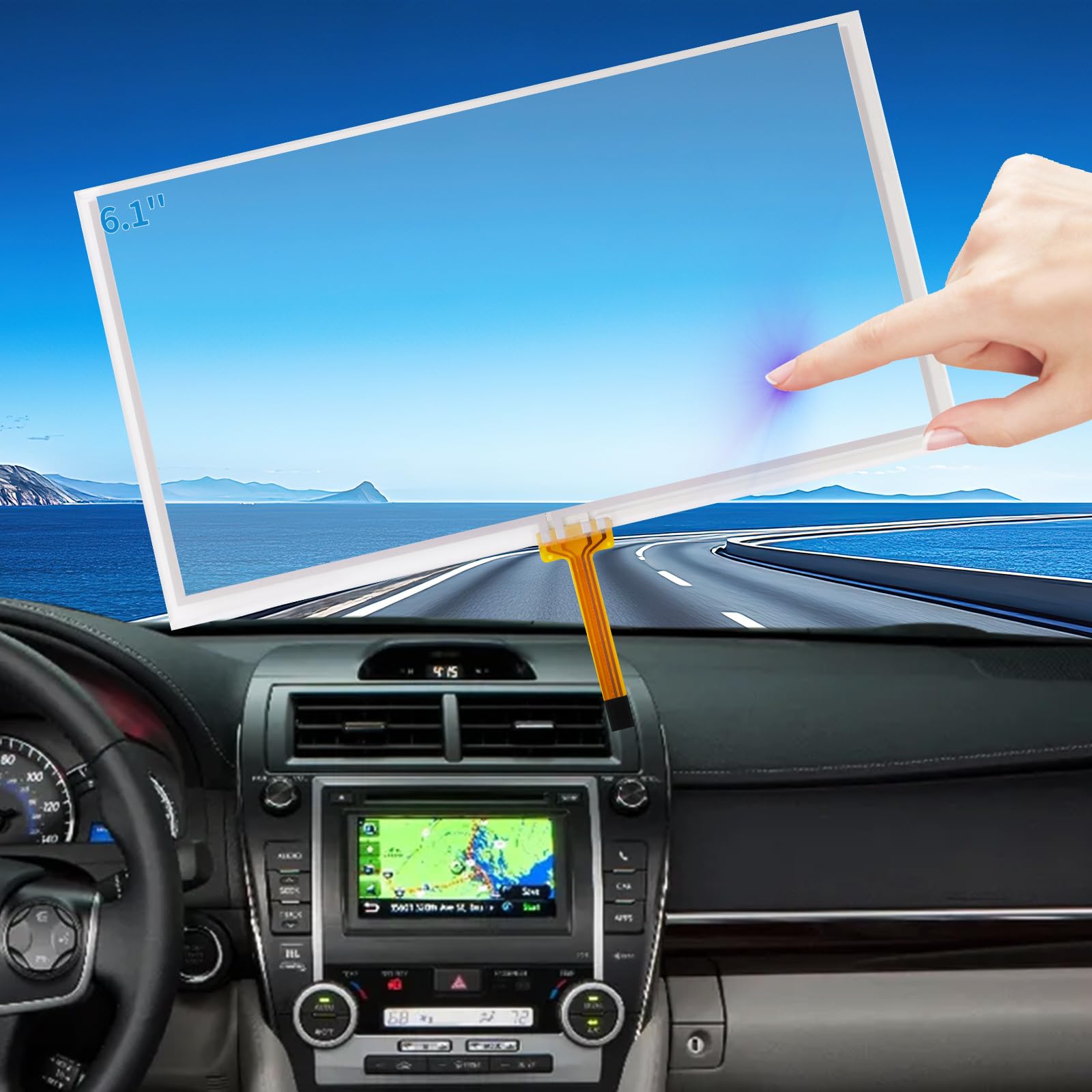 Photo 1 of RESNAVSCREN 6.1" Touch Screen Digitizer for Toyota Navigation System