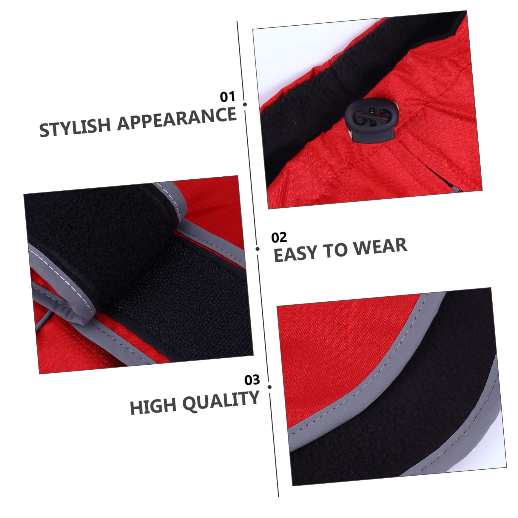 VICASKY Pet Dog Rainwear Pet Rain Jacket Large Dog Rain Jacket Coat Cold Small Outdoor Waterproof Raincoat Doggy Lightweight Wet Dachshund Coats Suits Greyhound Clothes Warm Red Polyester