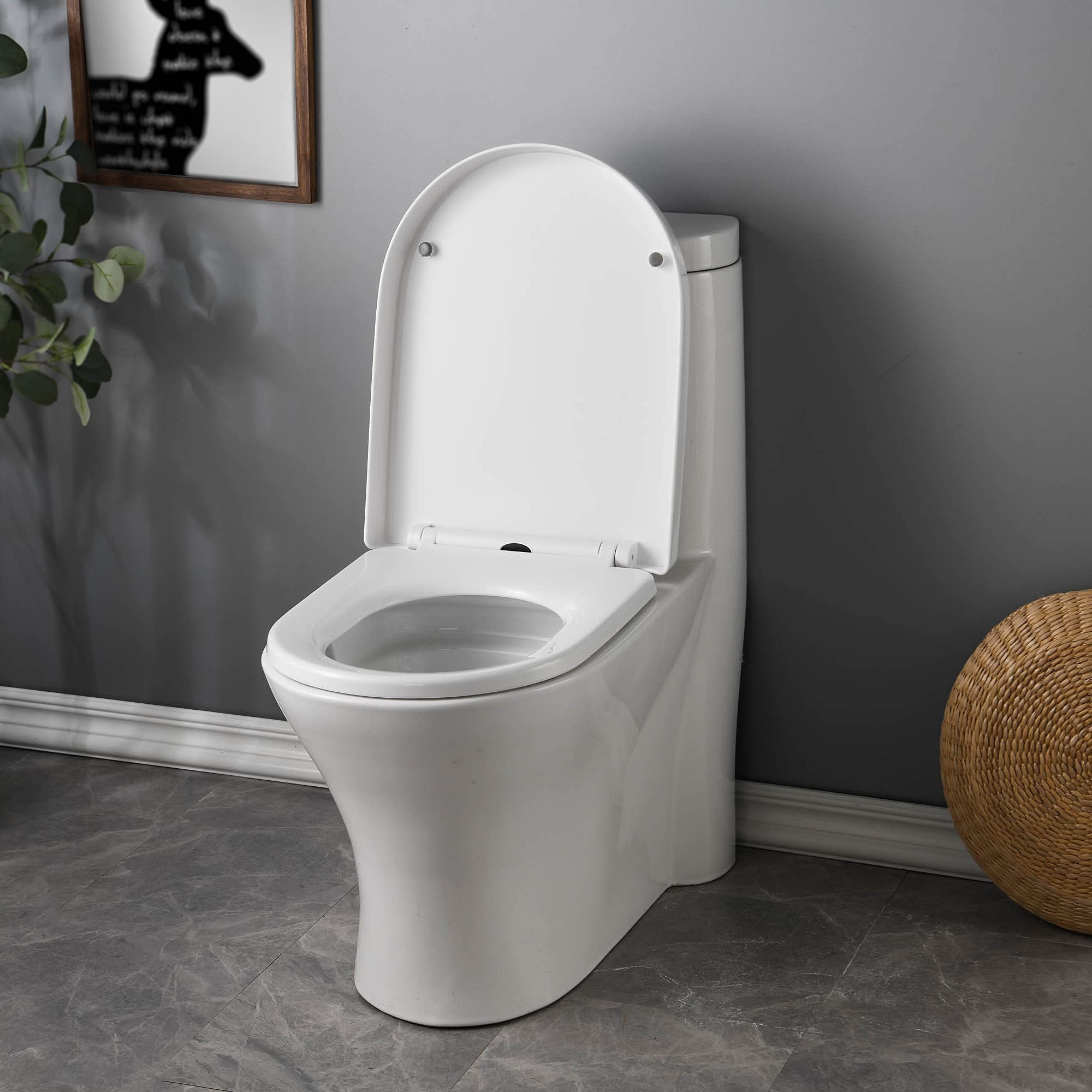 Buy PBOFHS Toilet Seat, U Shaped White Toilet Seat, Slow Close Toilet