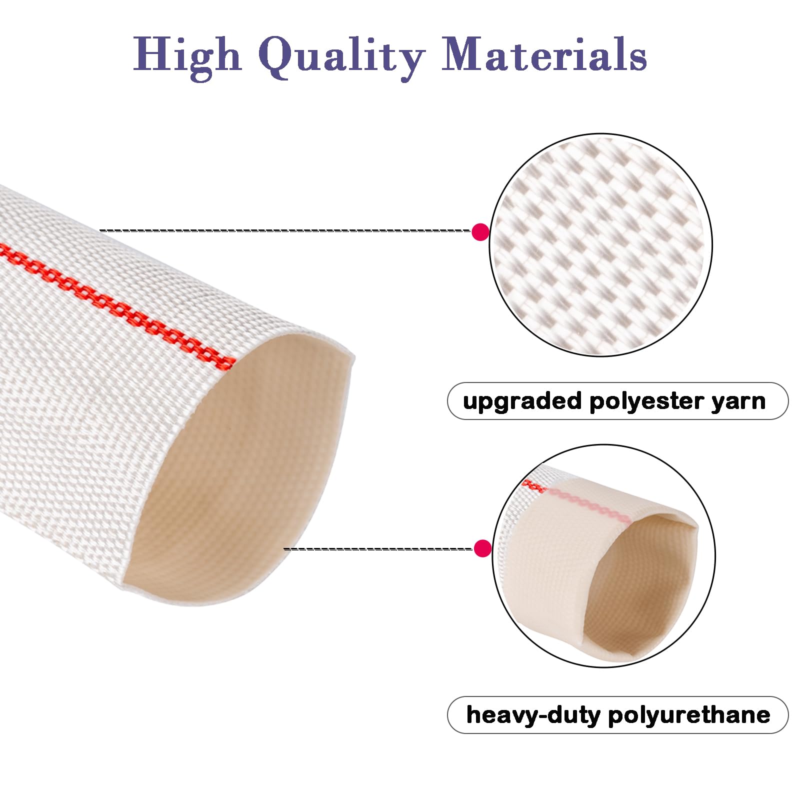 Eastrans Manguera de retrolavado de piscina de 2 pulgadas x 100 pies, manguera de descarga plana resistente, mangueras de drenaje para piscina, manguera de filtro de piscina con 2 abrazaderas,