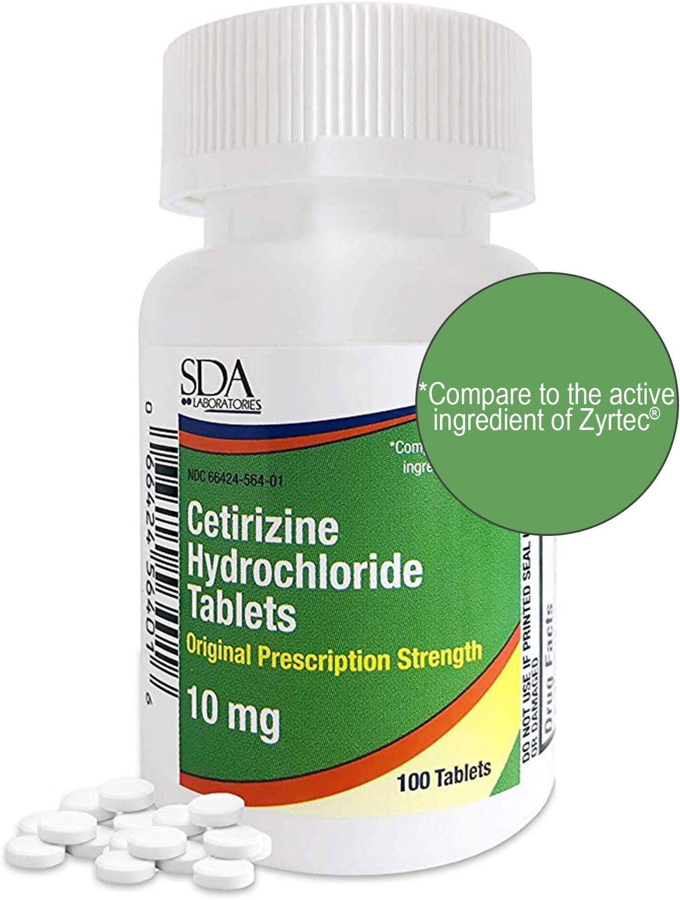 All Day 24-Hour Allergy Medicine 100 Count Antihistamine for Allergies, Pollen, Hay Fever, Dry, Itchy Eyes | Cetirizine HCl 10mg Tablets