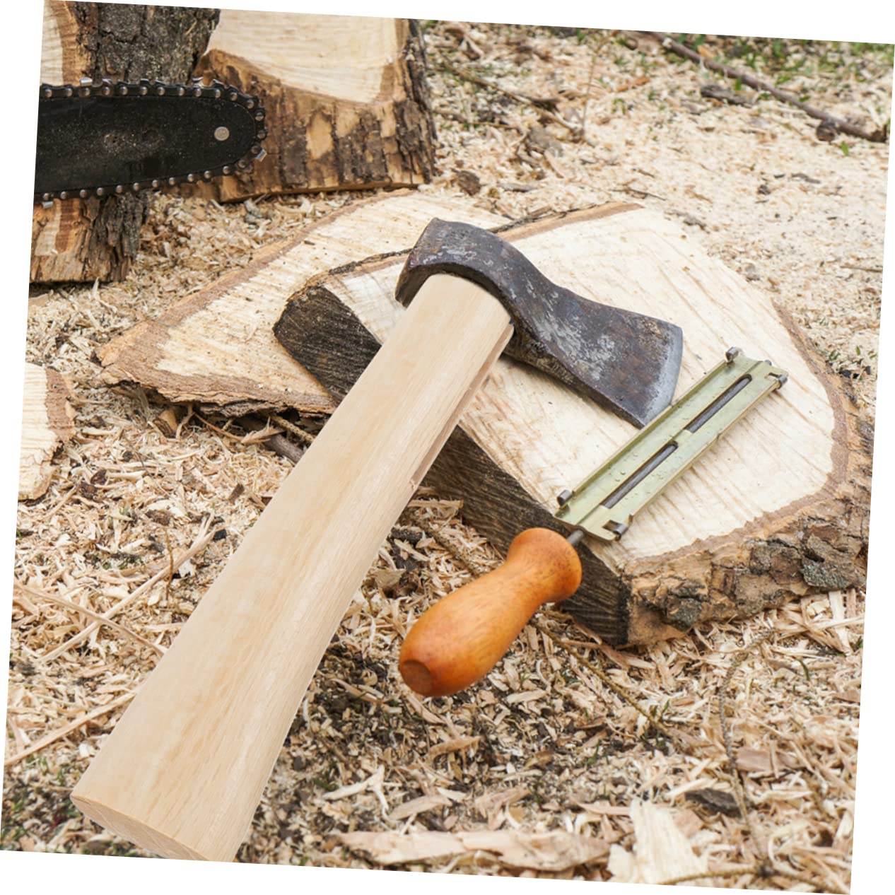 OHPHCALL 1 Set Wooden Axe Handle Replacement for Outdoor Activities Ergonomic Design for Easy Installation for Firewood Gardening and Camping Durable Handle for Axe Fitting