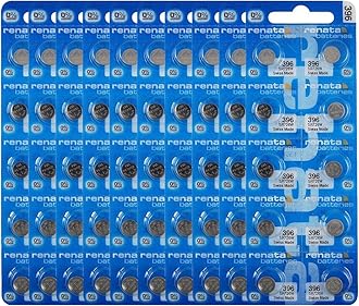 Renata 396 SR726W Batteries - 1.55V Silver Oxide 396 Watch Battery (100 Count)