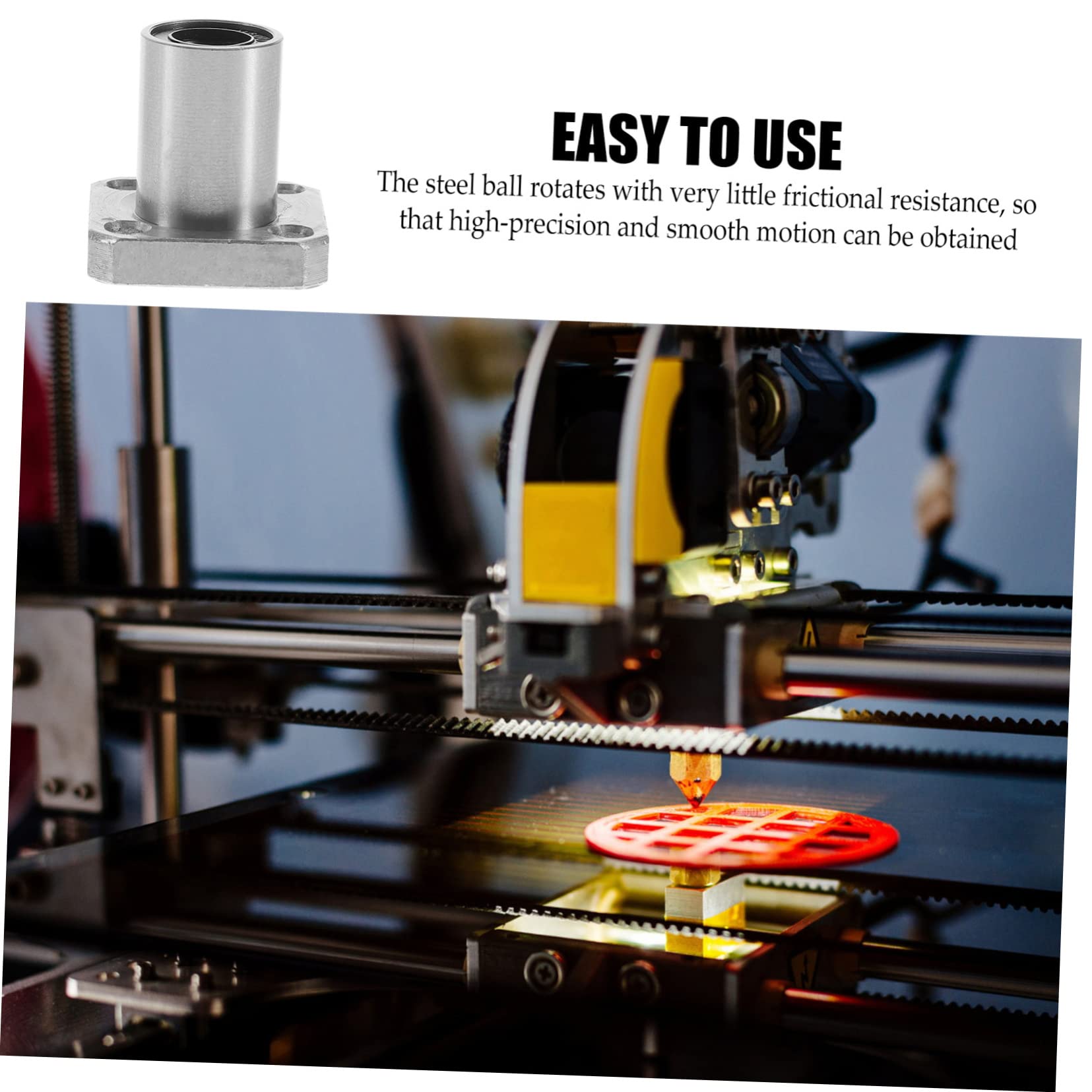 SOLUSTRE 8stücke Extra Lange Flansch Linearachsen Lmkuu Mit Innendurchmesser Hochgradig Präzise Und Langlebig Für Cnc-maschinen Und Spezielle Anwendungen