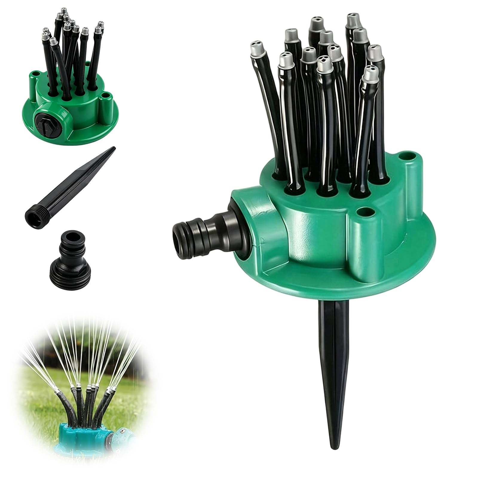 Photo 1 of 360° Multi-Directional Lawn Sprinkler, Automatic Multi Sprinkler Garden Lawn Sprinklers, Ground Irrigation Garden Sprinkler System