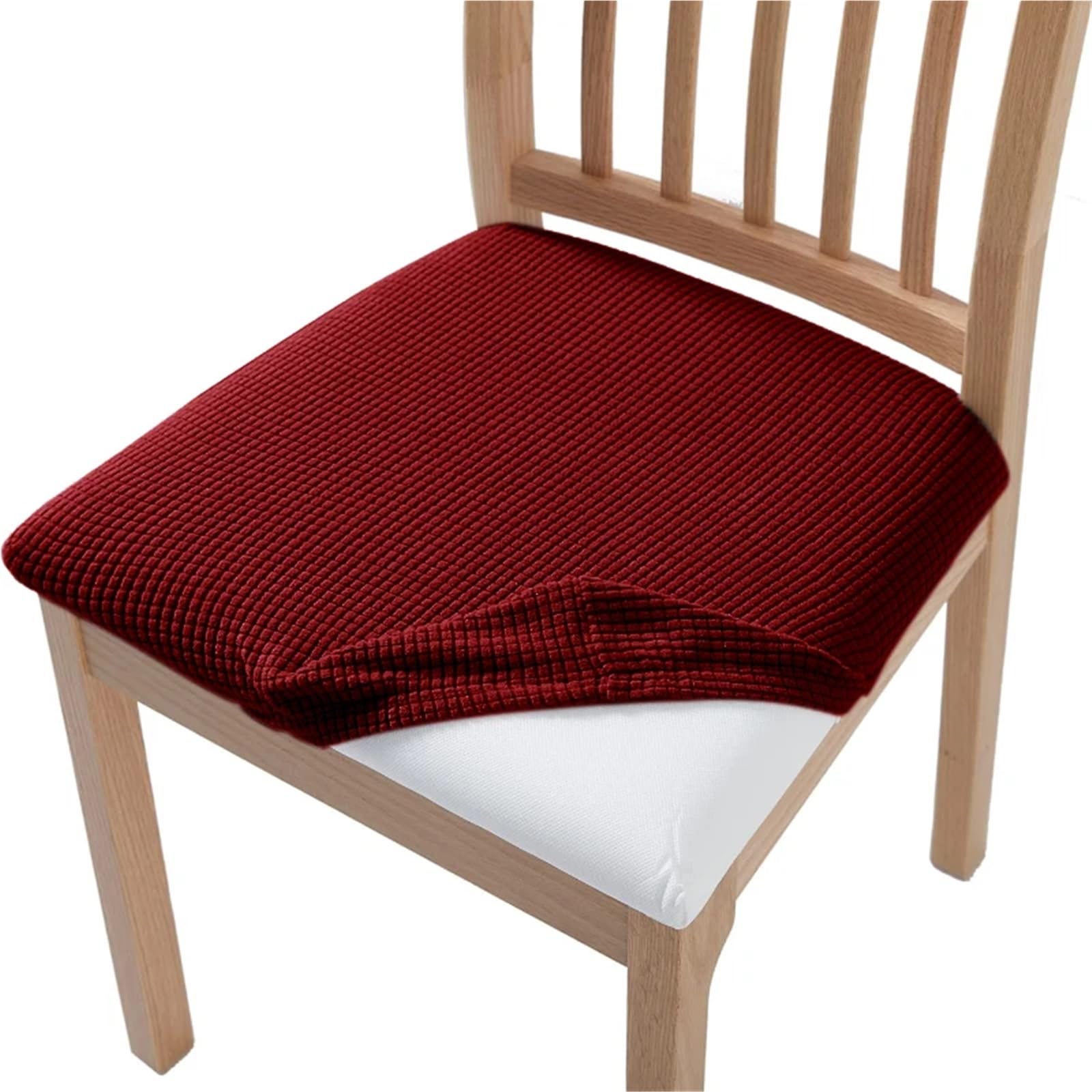 CYMMIYT Chair Covers Stretch Jacquard Chair Seat Covers Removable(Red)