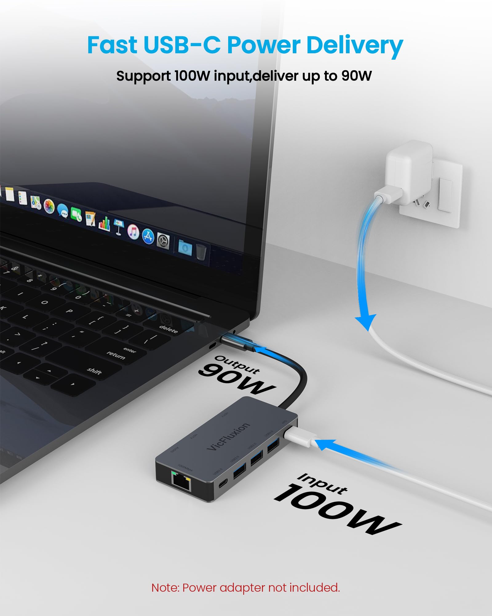Stacja dokująca USB C 9 w 1 z podwójnym 4K HDMI, 1RJ45, 3 USB 3.0, 1 USB 2.0, 1 100 W PD, 1 x 3,5 mm audio, gniazdo USB C do MacBook, Dell, HP, Lenovo, Surface