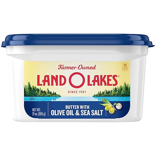 Land O Lakes Mantequilla con aceite de oliva y sal marina tina de 21 onzas