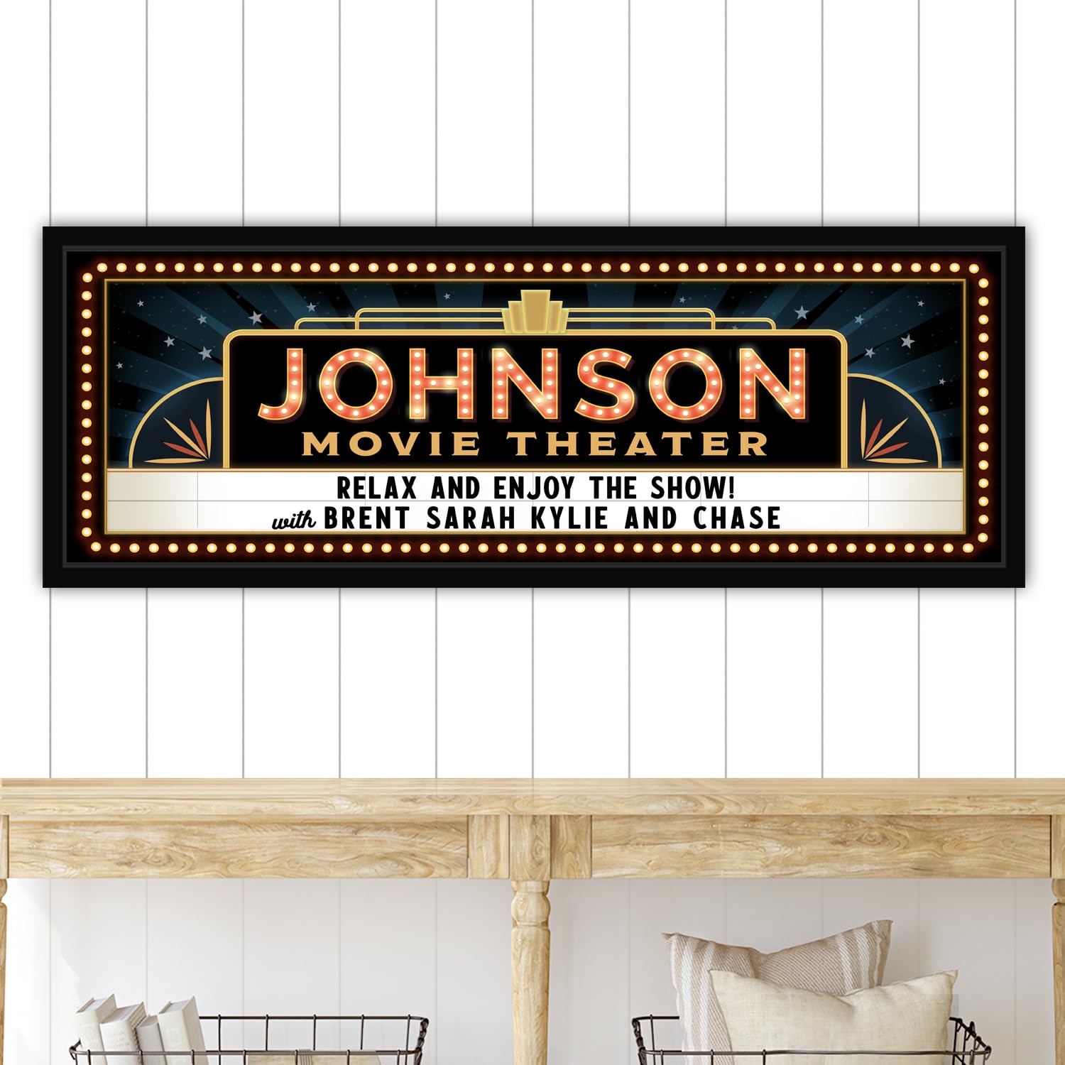 Pretty Perfect Studio Home Movie Theater Vintage Marquee Sign
