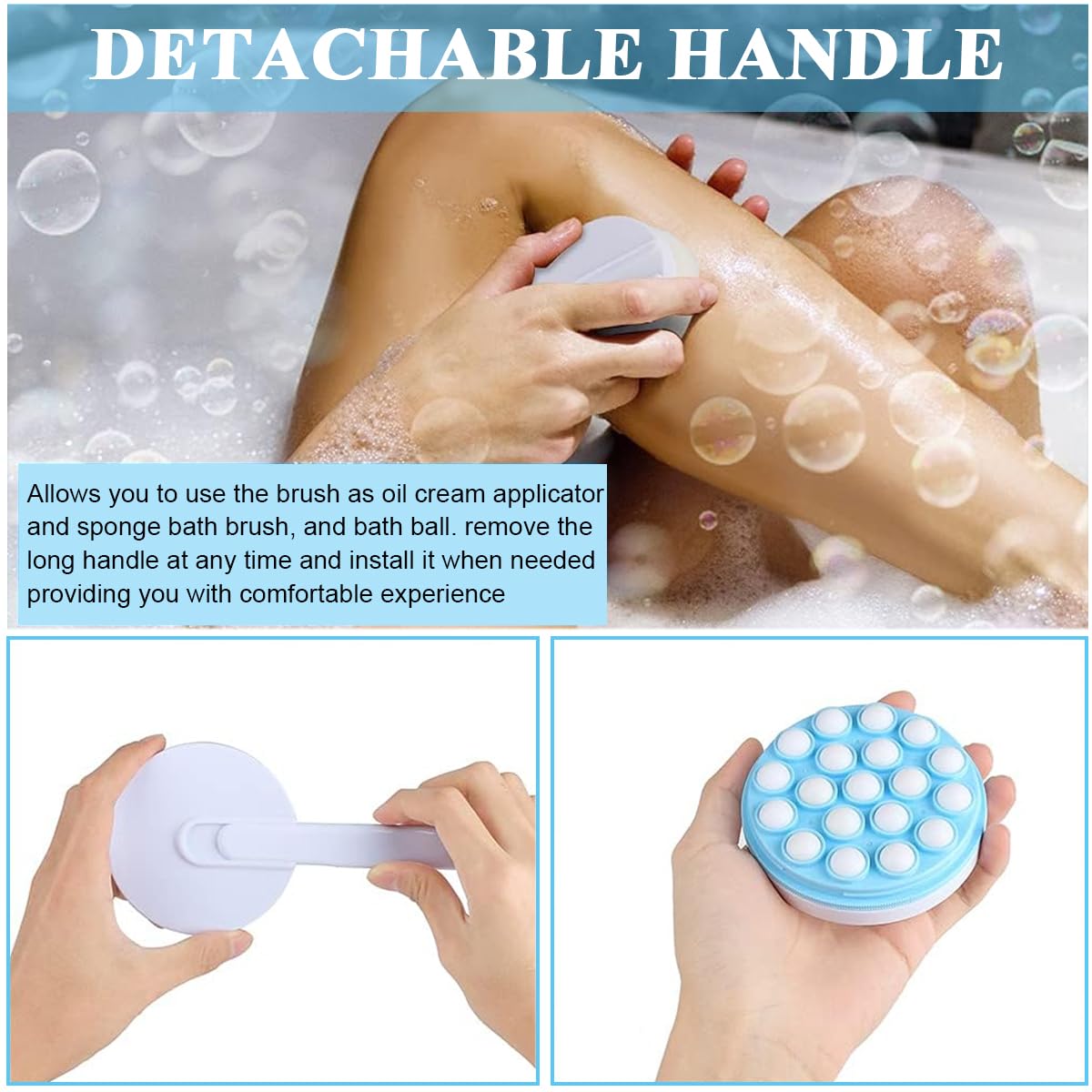 MAYCREATE® Body Lotion Applicator, Handheld Self Moisturizer Cream Lotion Applicator, Body Leg Bath Lotion Applicator For Back Brush Massager Massaging Tool for Woman Men MAYCREATE® Body Lotion Applicator, Handheld Self Moisturizer Cream Lotion Applicator, Body Leg Bath Lotion Applicator For Back Brush Massager Massaging Tool for Woman Men