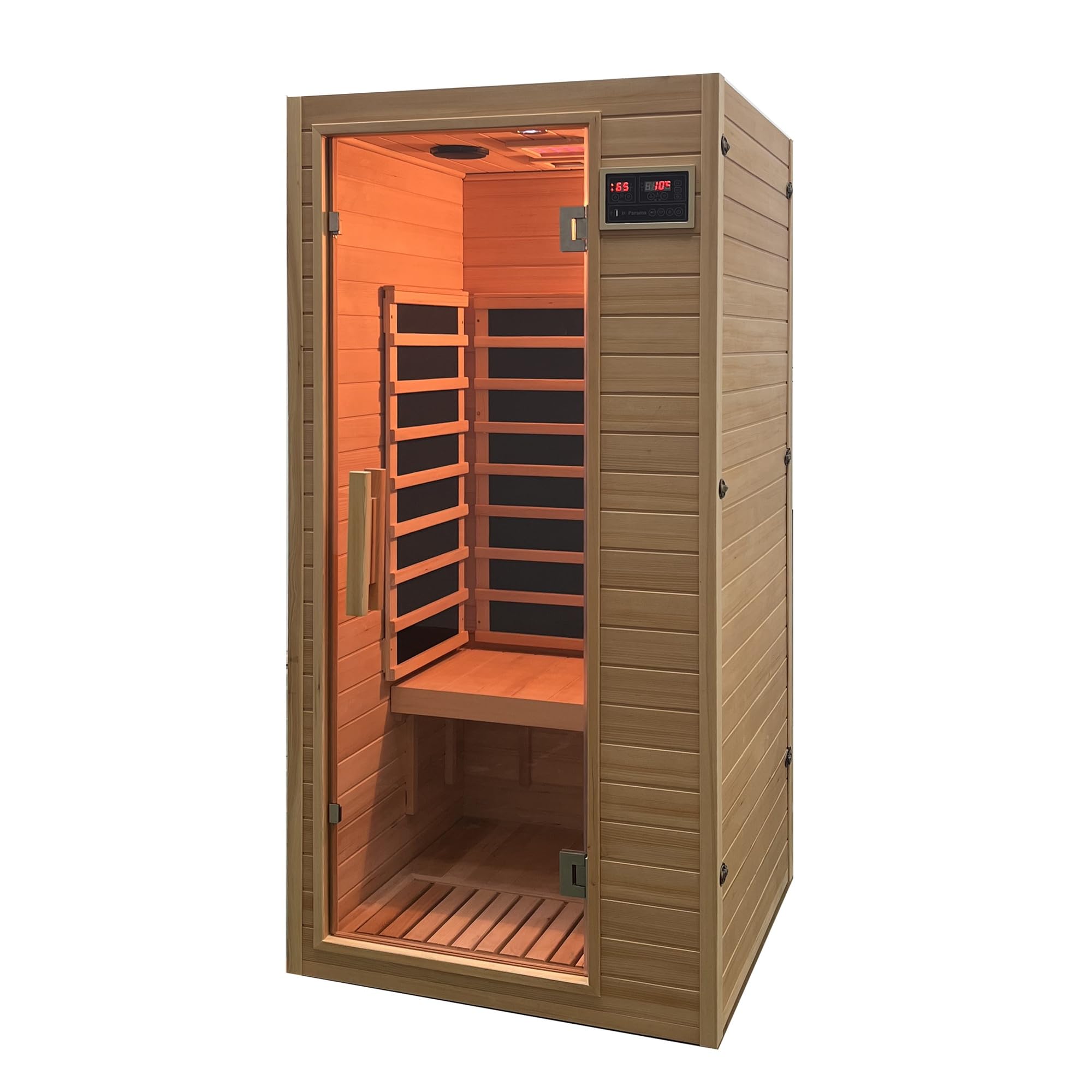 Helsinki Sauna infrarouge 90 x 90 cm H188 en bois de cèdre avec radio intégrée