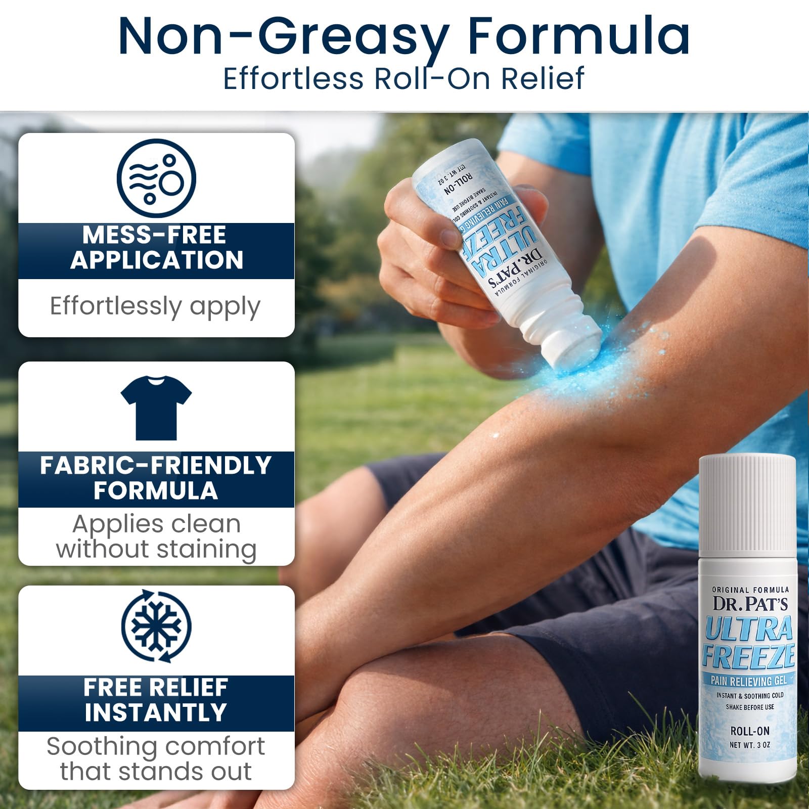 Ultra Freeze Roll-On Pain Relief Gel (3oz) - Joint & Muscle Therapy Rub — Amazon image 6