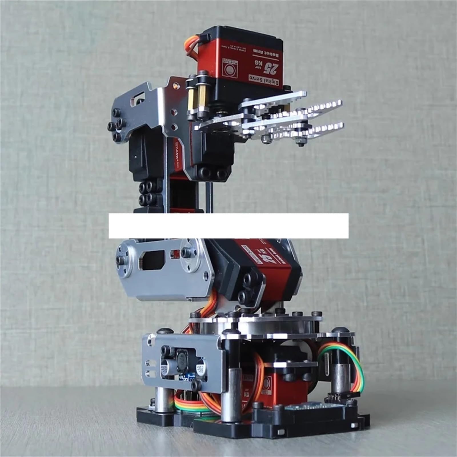 Ramię robota 6 DOF DIY Robot Claw Clamp Gripper Kit kompatybilny z programem Arduino z cyfrowymi serwami 20KG(Only metal frame)