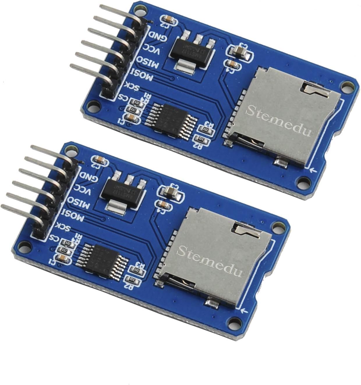 2PCS Micro SD Card Module TF Card Memory Storage Adapter Reader Board SPI Interface with Integrated Circuit Breakout for Arduino for Raspberry Pi