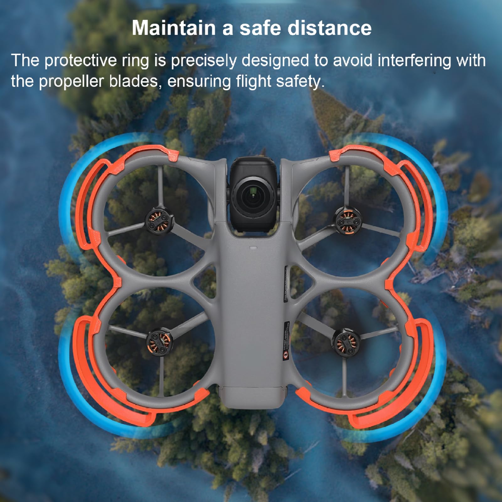 Protector ligero para DJI Avata 360 hélices del: cubierta para hélices, anticollisión, antiarañazos, amortiguador, resistente a los impactos, a prueba de daños, barra protectora, accesorios (Negro) — view 6
