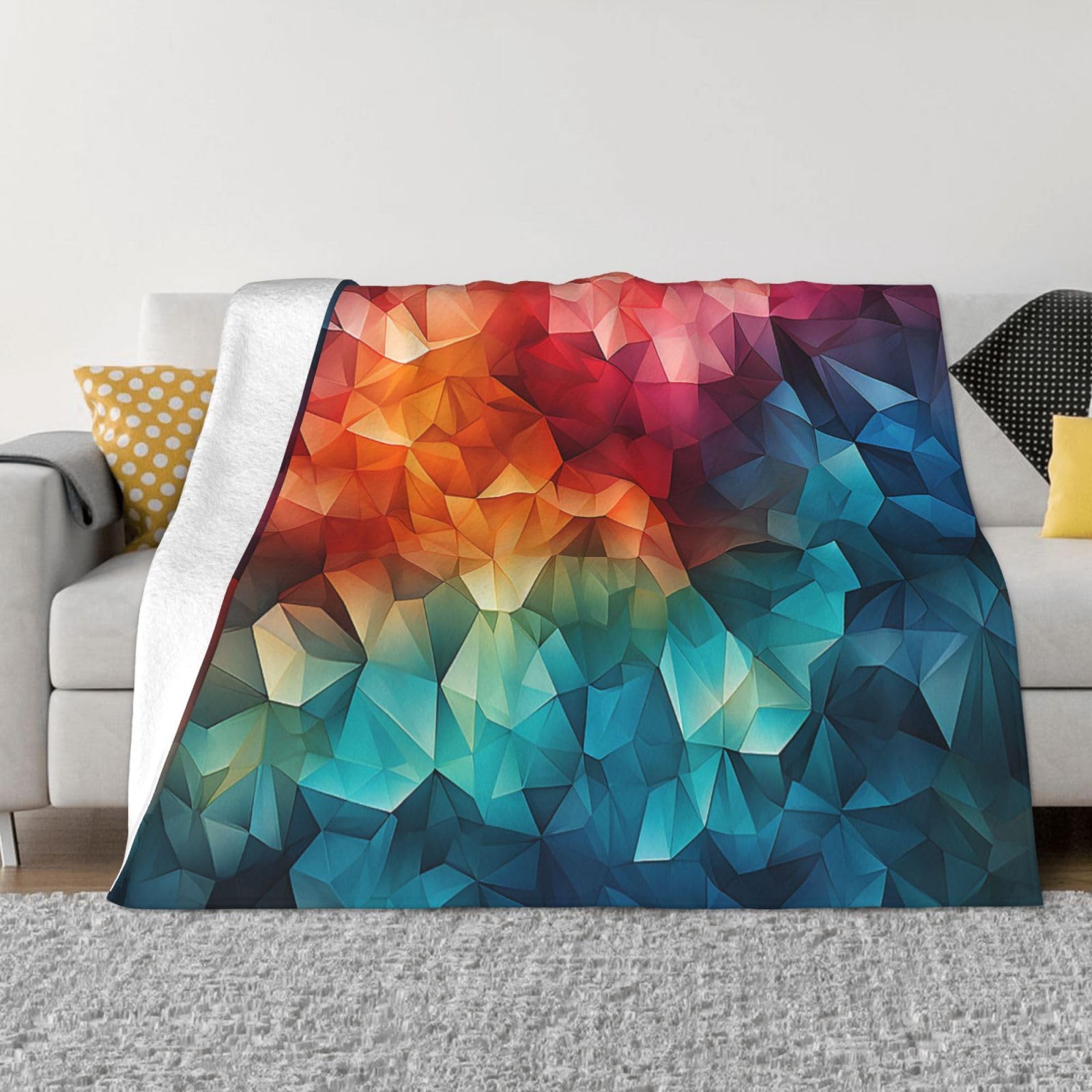 Couverture canapé flanelle colorée | Plaid doux 152x127 cm toutes saisons